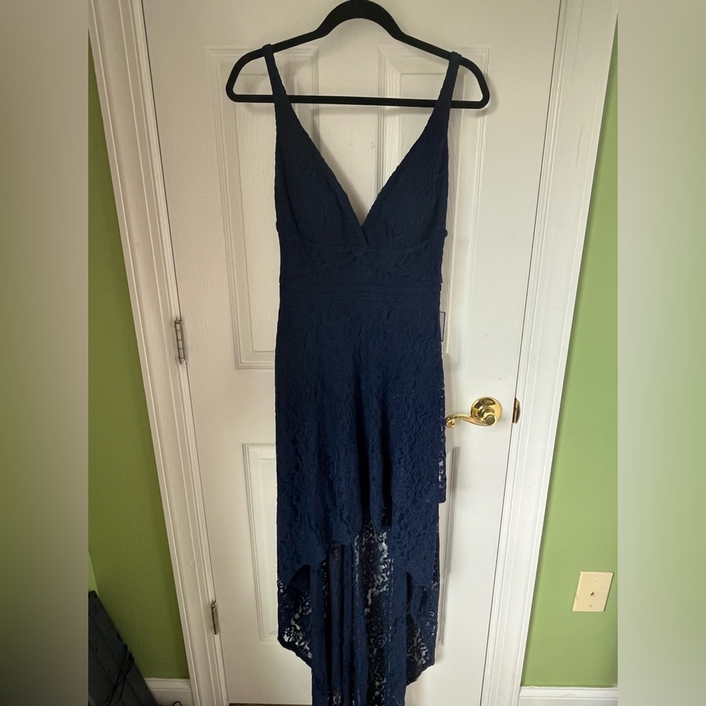 Laundry by Shelli Segal Hi/Low Lace Cocktail Dress